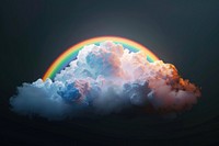 Cumulonimbus cloud rainbow outdoors nature.