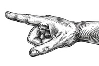 Detailed hand pointing illustration