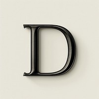 Letter D number black font.