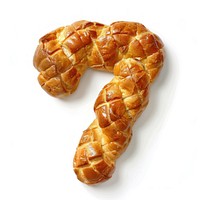 Braided bread shaped number seven