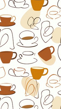 Abstract coffee cup pattern