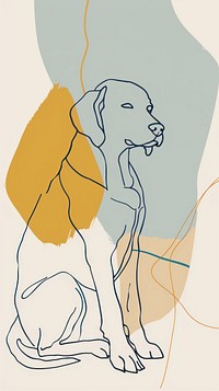 Minimalist dog abstract art