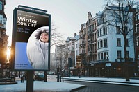 Urban billboard mockup psd