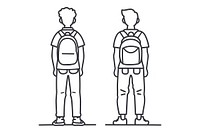 Two students with backpacks