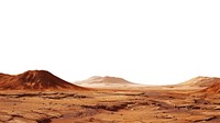 Martian landscape with red dunes