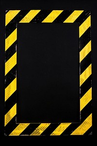 Caution frame with black background