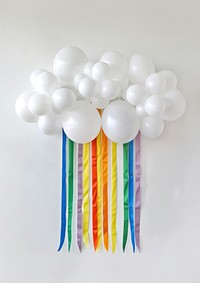 Colorful balloon cloud decoration