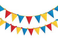 Colorful festive triangular pennant banners