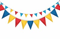 Colorful festive triangle bunting illustration