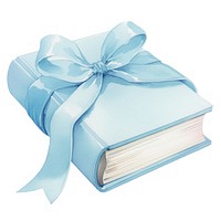 Elegant gift-wrapped book illustration