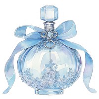 Elegant blue perfume bottle illustration