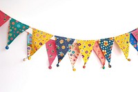 Colorful festive fabric bunting