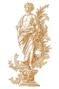 Classical ornate statue illustration