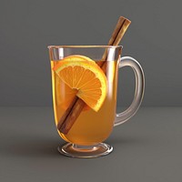 Hot citrus beverage with cinnamon