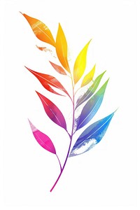 Colorful gradient leaf illustration