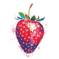 Colorful abstract strawberry illustration