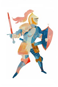 Colorful knight illustration fantasy