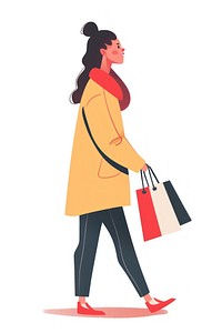 Woman shopping bags illustration