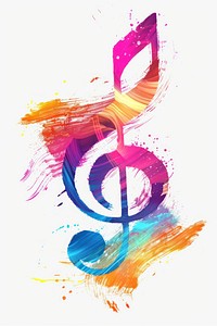 Colorful musical note illustration