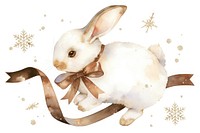 Cute festive bunny illustration