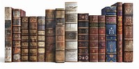 Vintage leather-bound books collection