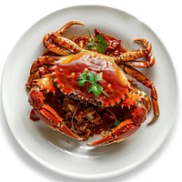 Spicy crab dish on plate