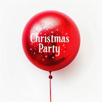 Festive red Christmas party balloon