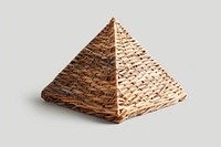 Woven pyramid wicker basket decor