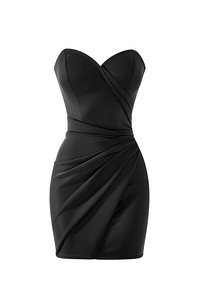 Elegant black strapless mini dress