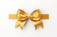 Elegant golden ribbon bow decoration