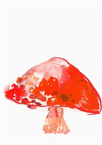 Vibrant watercolor mushroom illustration