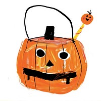 Hand-drawn Halloween pumpkin illustration