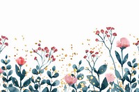 Elegant watercolor floral border illustration