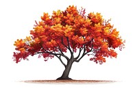 Vibrant autumn tree illustration