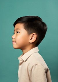 Profile portrait of young boy