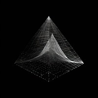 Abstract geometric digital wireframe pyramid