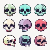 Skull illustration vector set