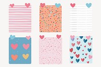 Cute sticky notes illustration set