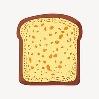 Cute bread sticky notes illustration vector