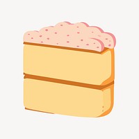 Cute cake sticky notes illustration vector