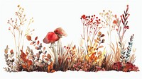 Autumnal watercolor botanical illustration