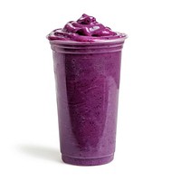 Purple smoothie milkshake beverage bottle.