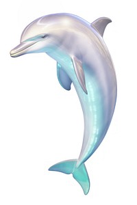 Graceful dolphin in ocean illustration