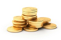 Stacked shiny gold coins