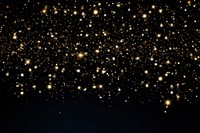 Golden stars night sky illustration