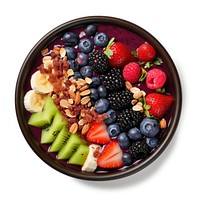 Colorful nutritious fruit breakfast bowl