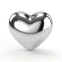 Shiny metallic heart illustration