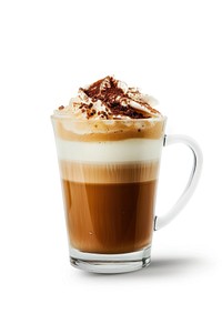 Delicious layered coffee with cream