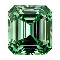 Emerald cut green gemstone brilliance