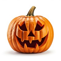 Spooky carved Halloween pumpkin decoration